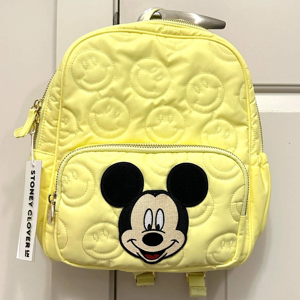NWT Stoney Clover Lane Mickey Puffy Mini Backpack in Be Happy